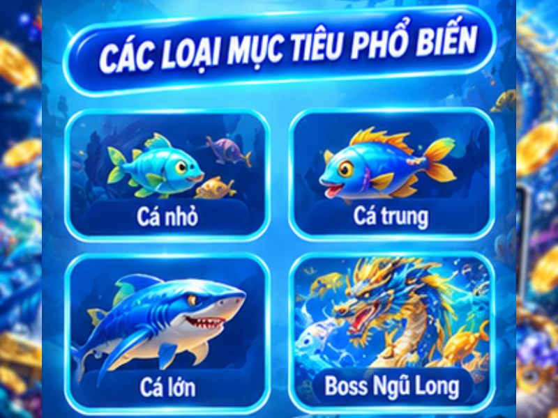 Các loại mục tiêu thường gặp trong game Bắn Cá Ngũ Long