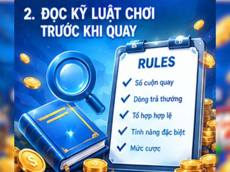 Đọc kỹ luật chơi trước khi quay