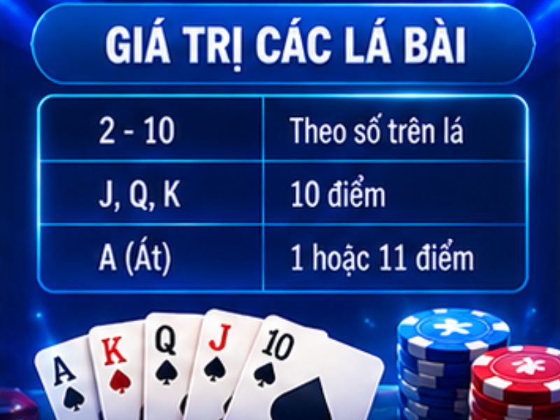 Giá trị các lá bài trong Blackjack