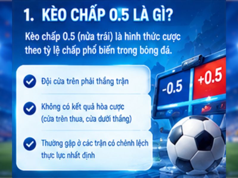 Kèo chấp 0.5 là gì