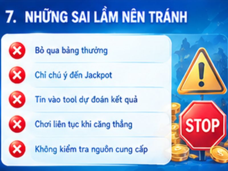 Những sai lầm nên tránh khi trải nghiệm Nổ Hũ 78WIN