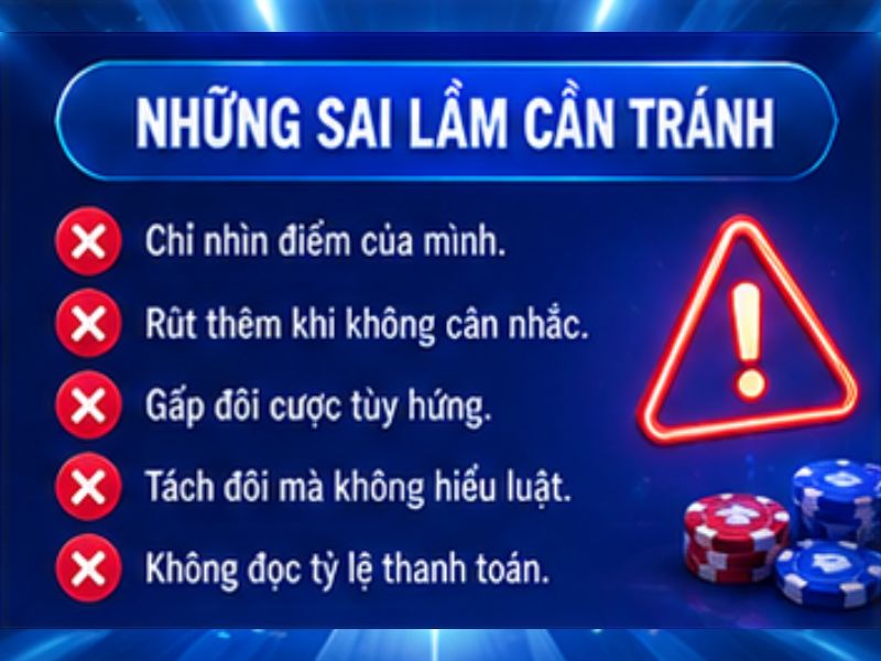 Những sai lầm thường gặp khi chơi Blackjack